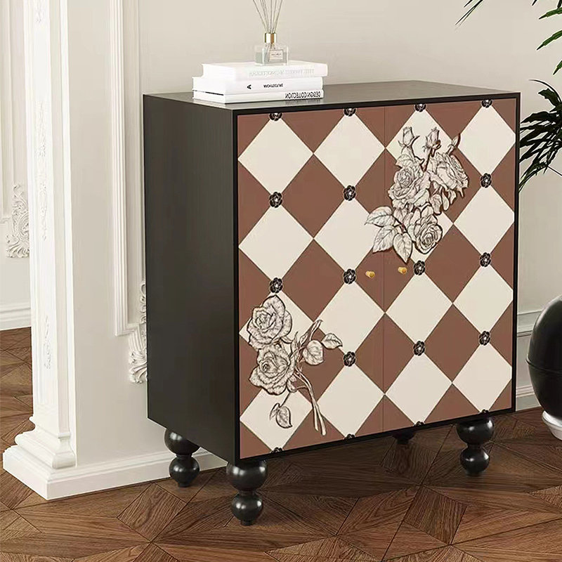 DICIXA Vintage Shoe Cabinet Side Cabinet Decorative Cabin 17 Pair Shoe Storage Cabinet Wayfair